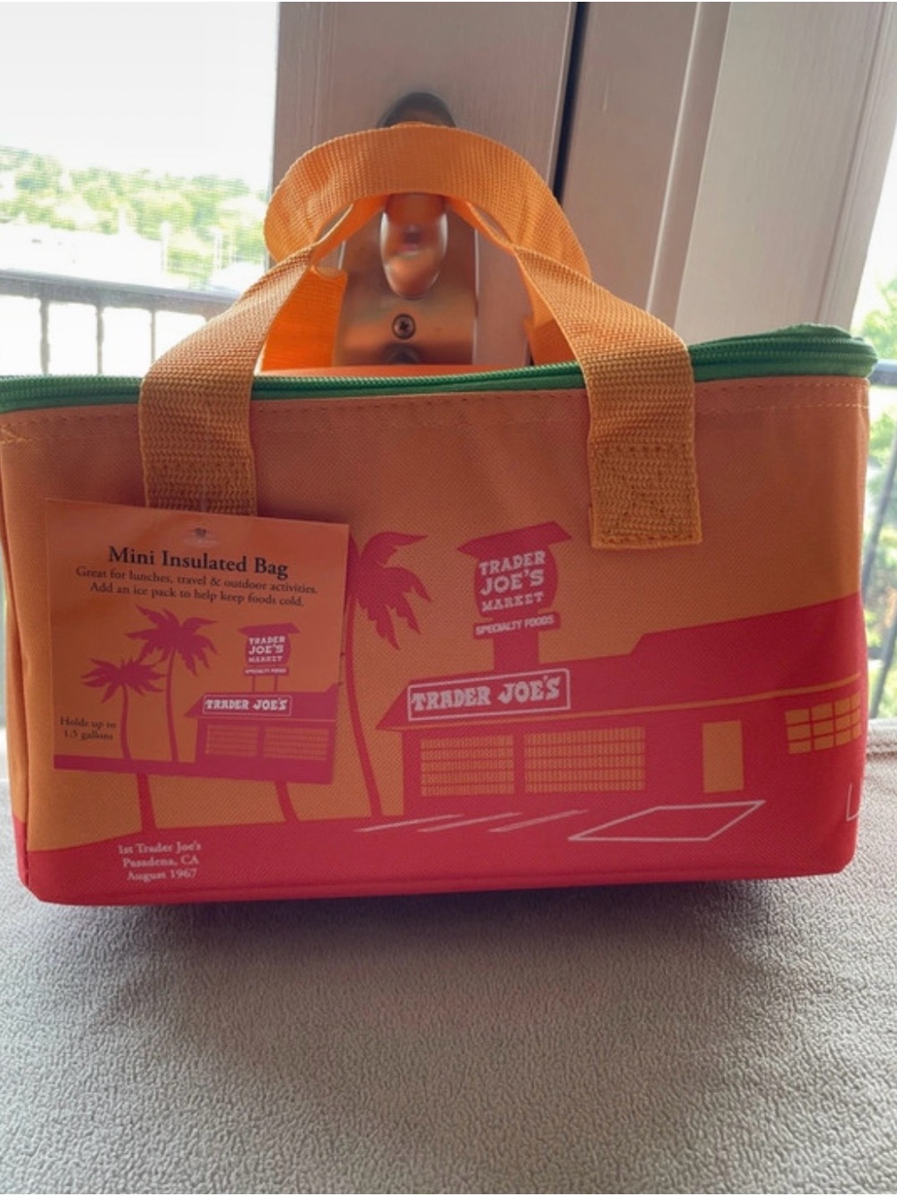 Trader Joes Mini Insulated Lunch Tote Bag - Summer 2026 New - orange, NWT